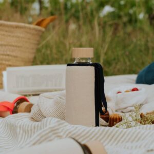 Gourde en verre garantie à vie avec sa housse